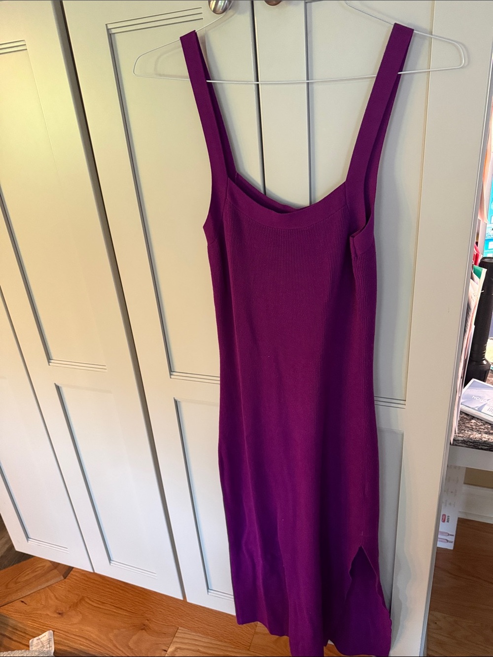 Babaton Deep Purple Sleeveless Knit Maxi Dress